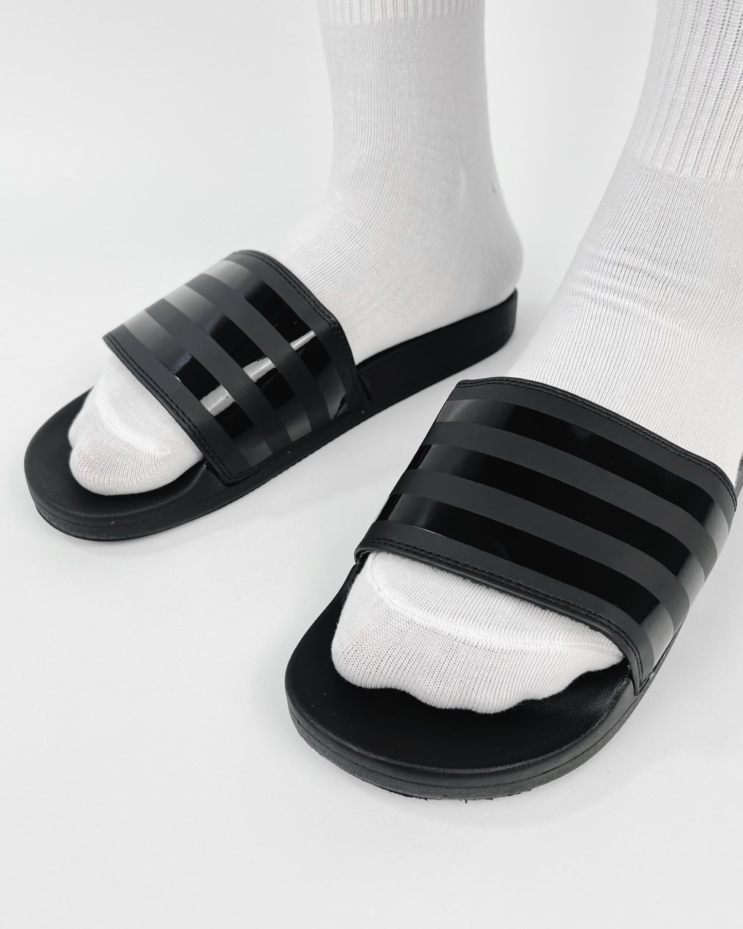 Adidas Adilette Cf+ Mono Slides in all black – Garmisland