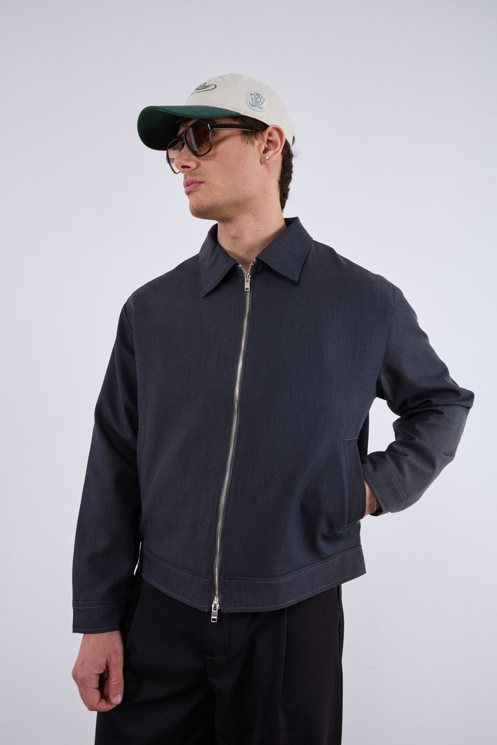 2512 Zip Along Jacket in Grey