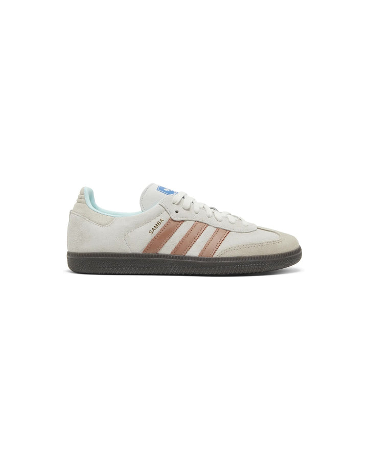 Adidas OG Samba Trainers in Cream and Peach