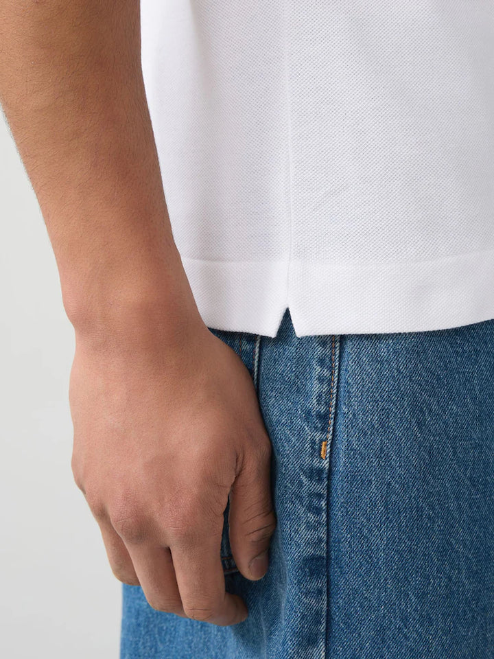 Lacoste Tipped Short Sleeve Polo Shirt in White