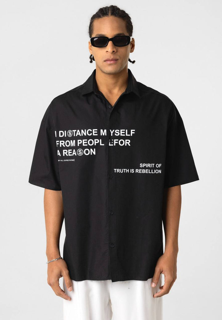 Essence of Life Oversized Shirt in Black