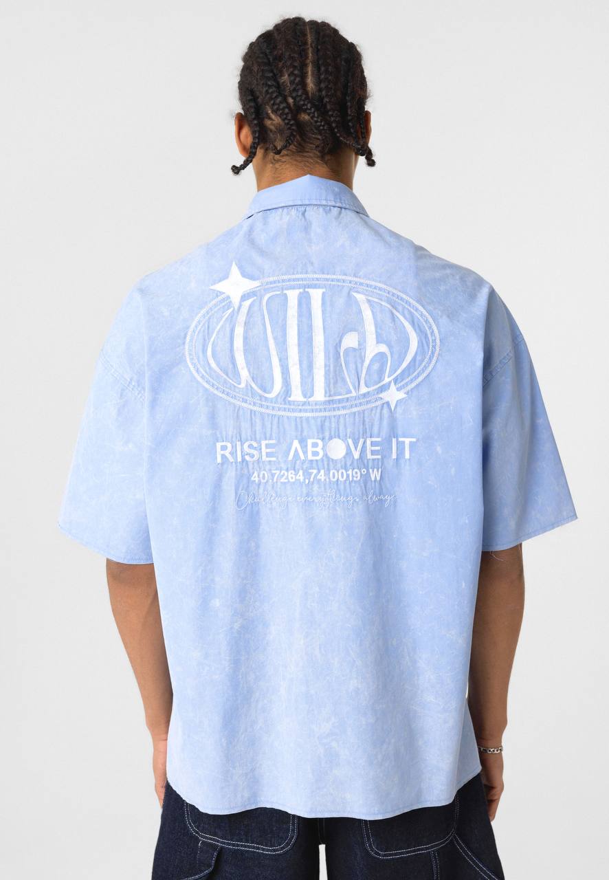 Essence of Life Wild Backprint Shirt in blue