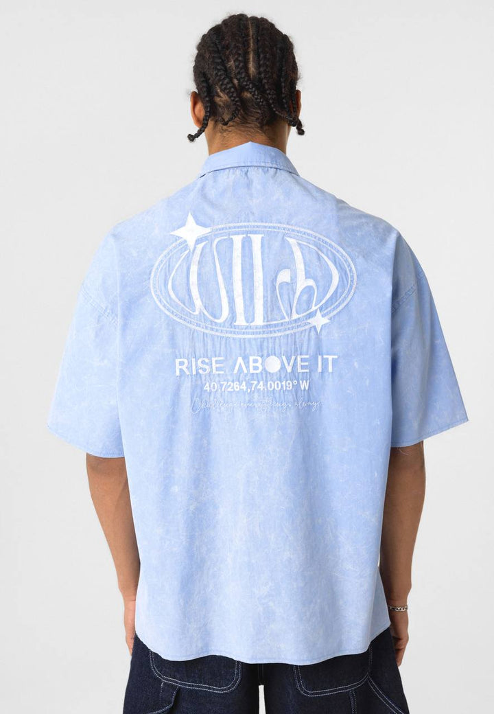 Essence of Life Wild Backprint Shirt in blue