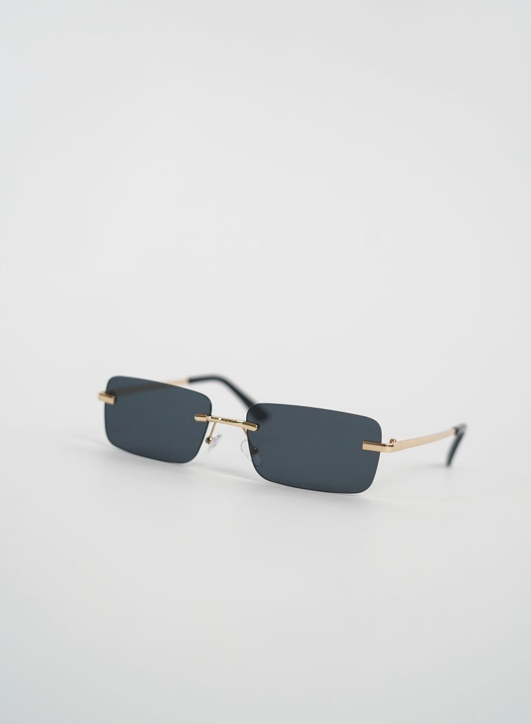 Rectangular Panthere sun glasses rimless in blue