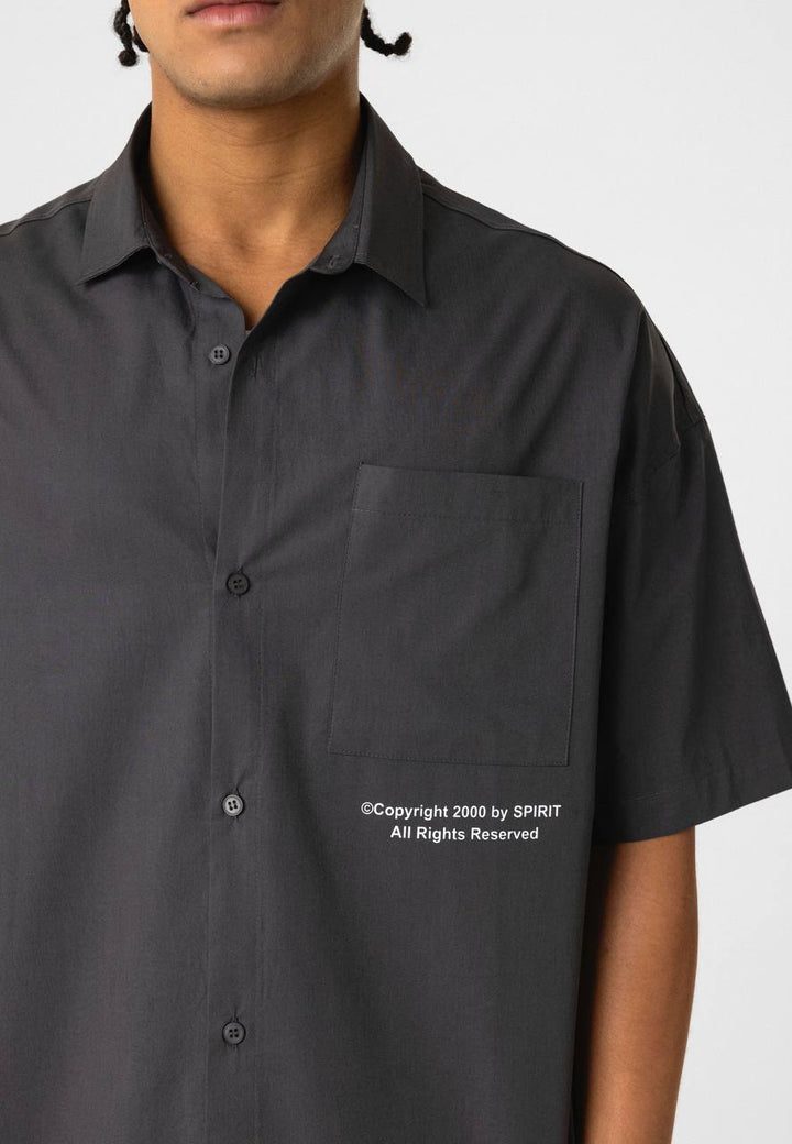 Essence of Life Deviant Backprint Shirt in Smoke