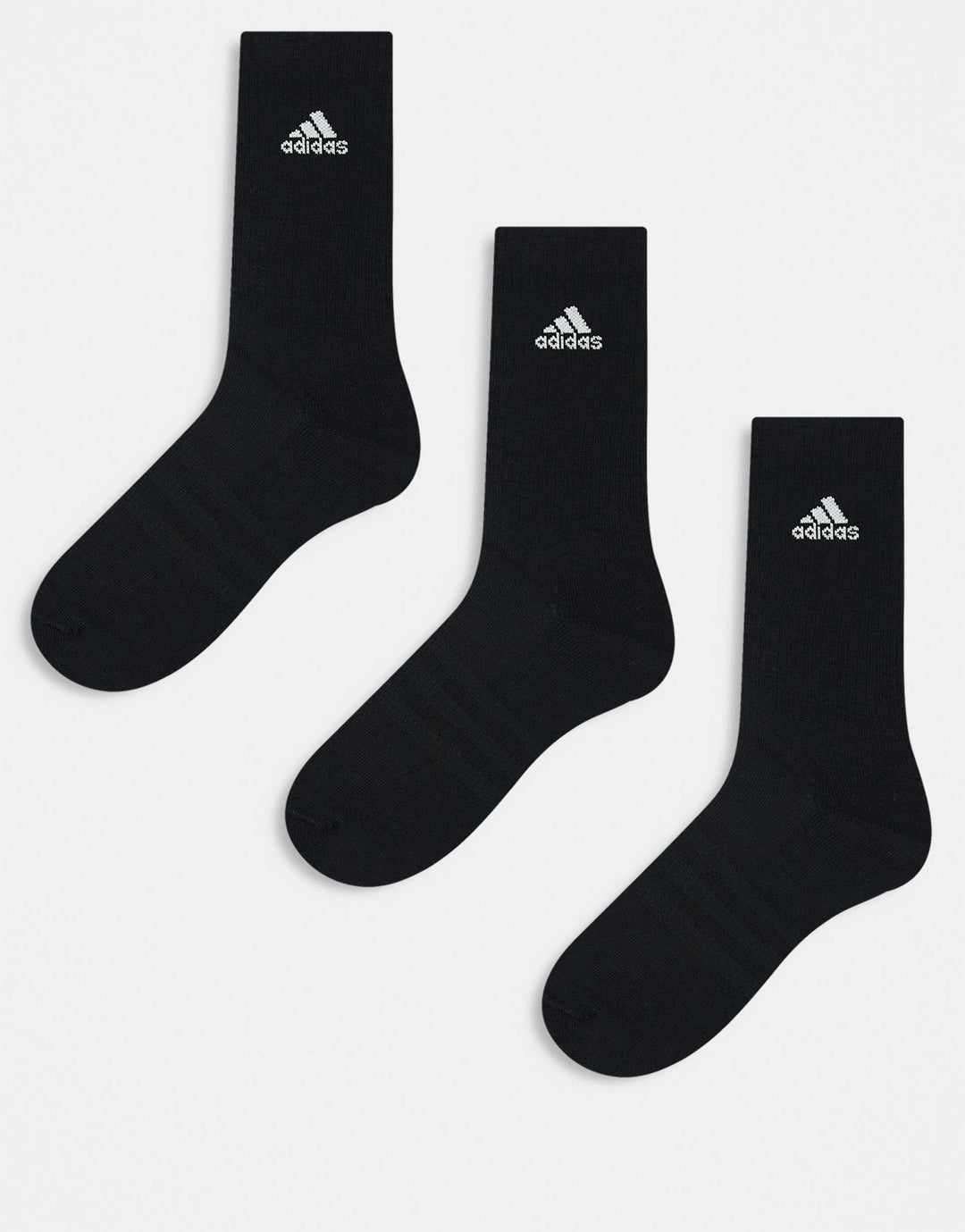 Adidas 3 pack Crew Socks in black