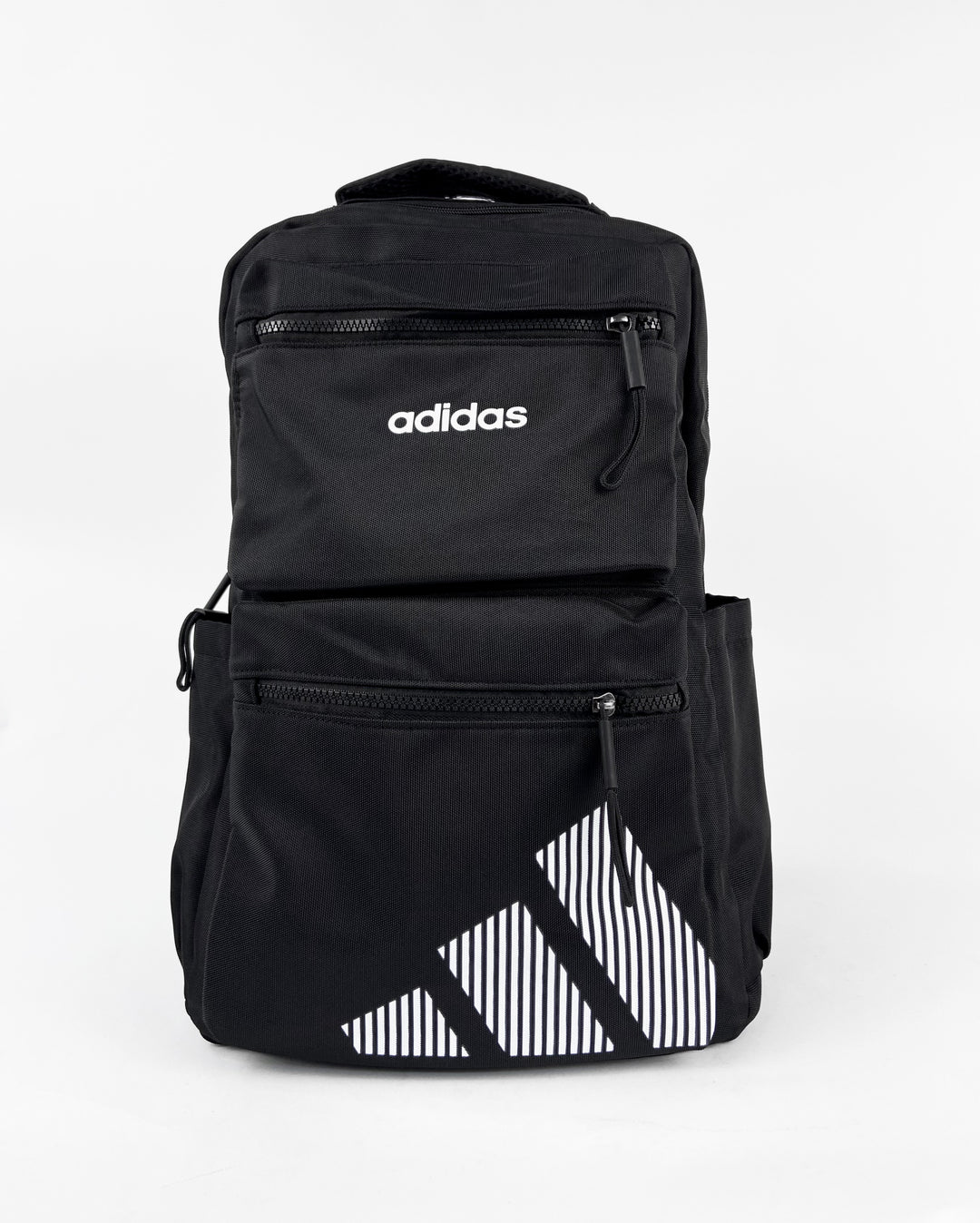 Adidas side stripe backpack bag in black