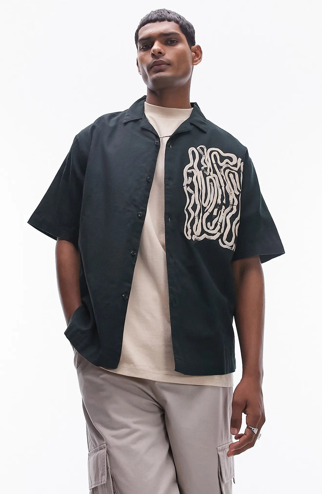 Garm Island Oversize Squiggle Print Shirt