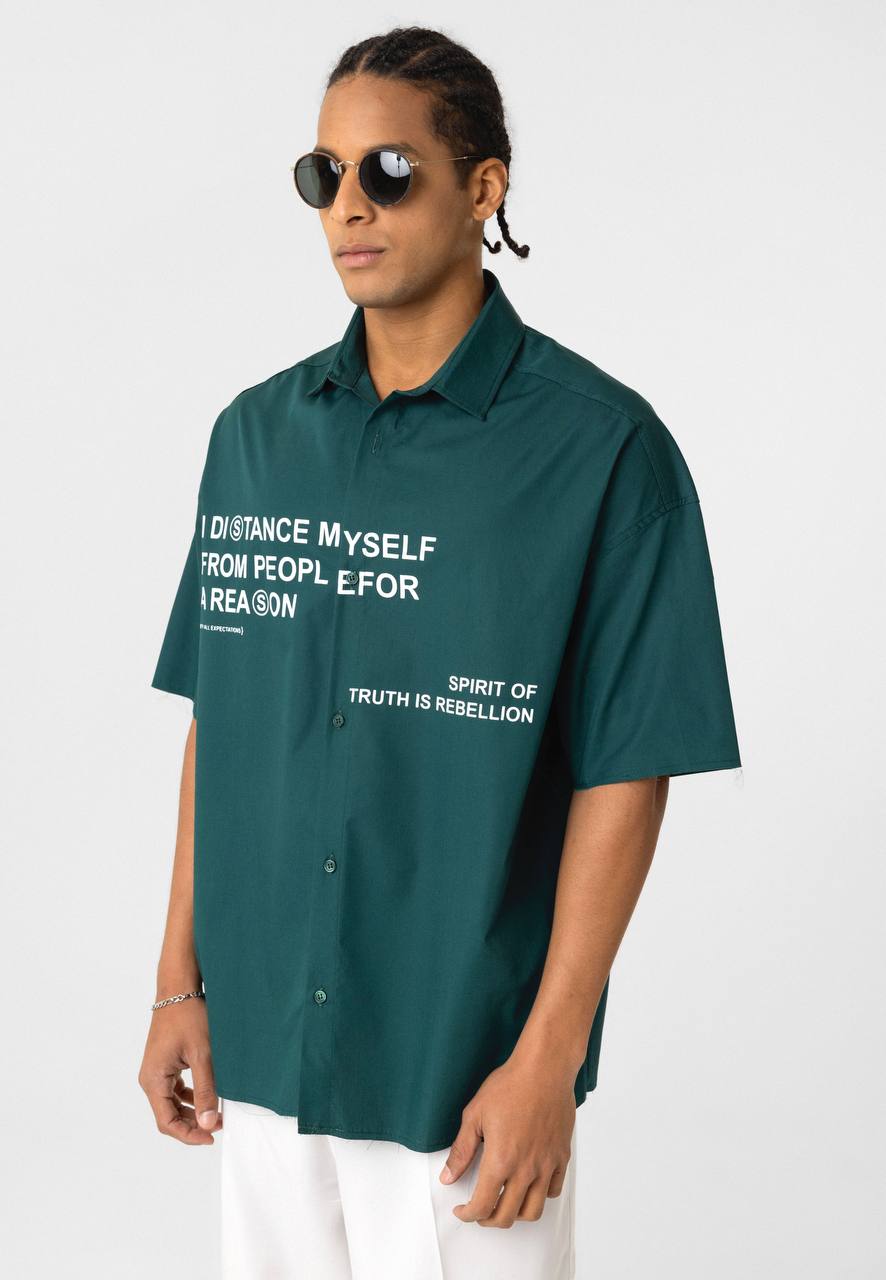 Essence of Life Oversized Shirt in Green