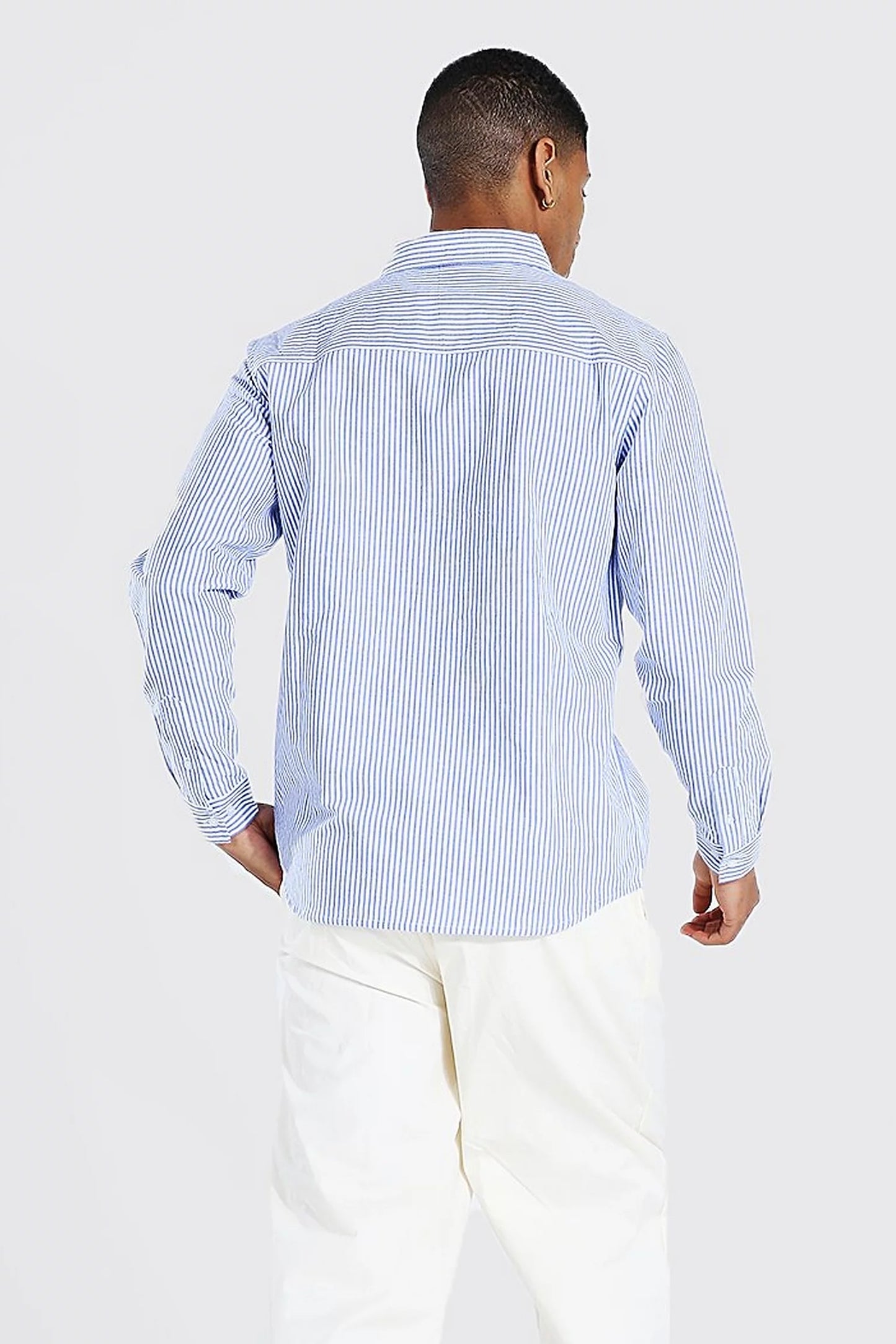 Pinstripe Oxford shirt in blue – Garmisland