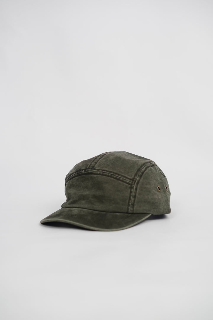 5 Panel Twill Cap in army green
