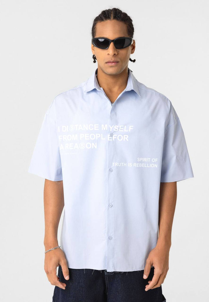Essence of Life Oversized Shirt in Blue