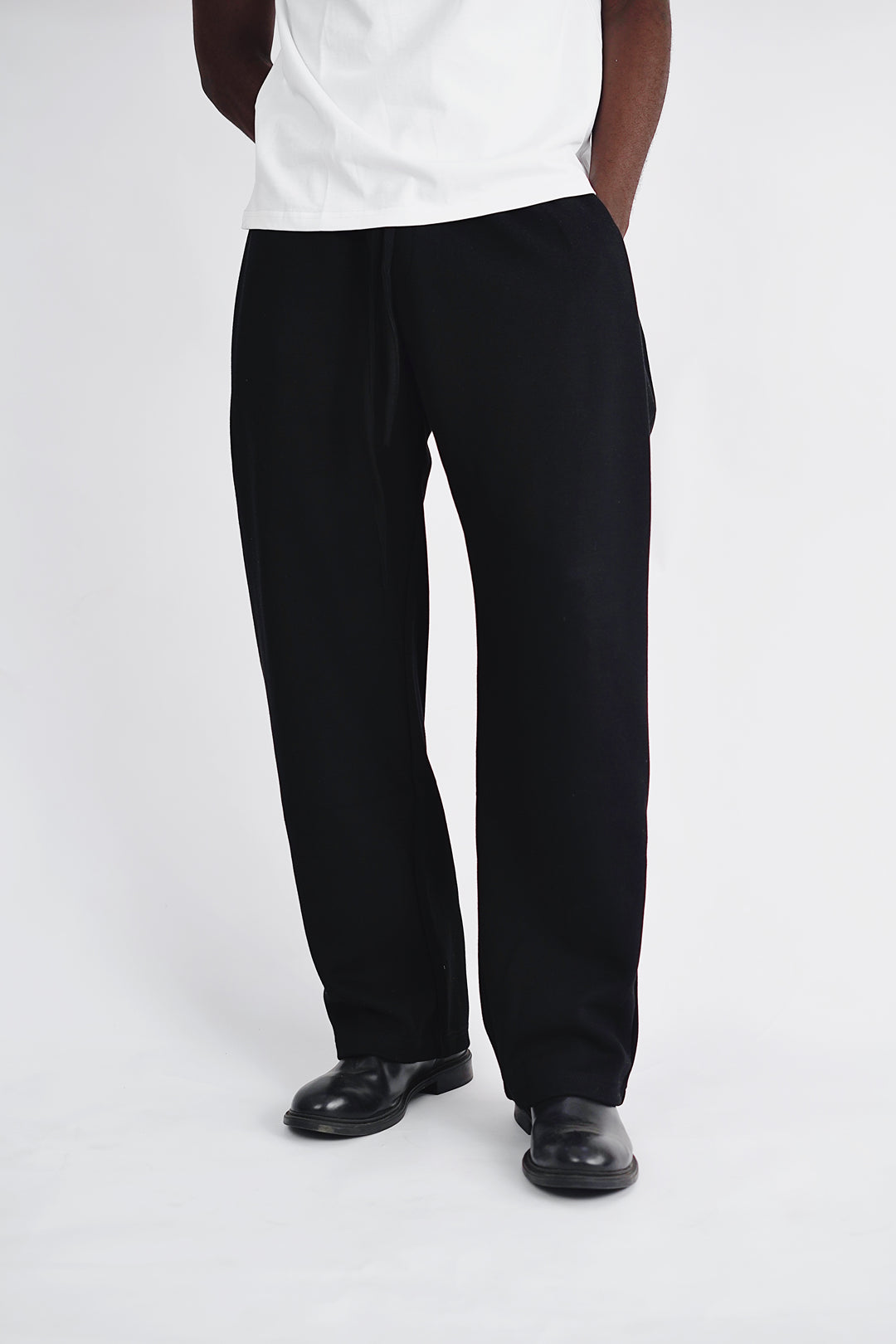 Garm Island Hakama Wide Leg Sweatpants in Black