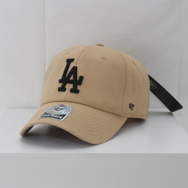LA adjustable big logo baseball cap in beige