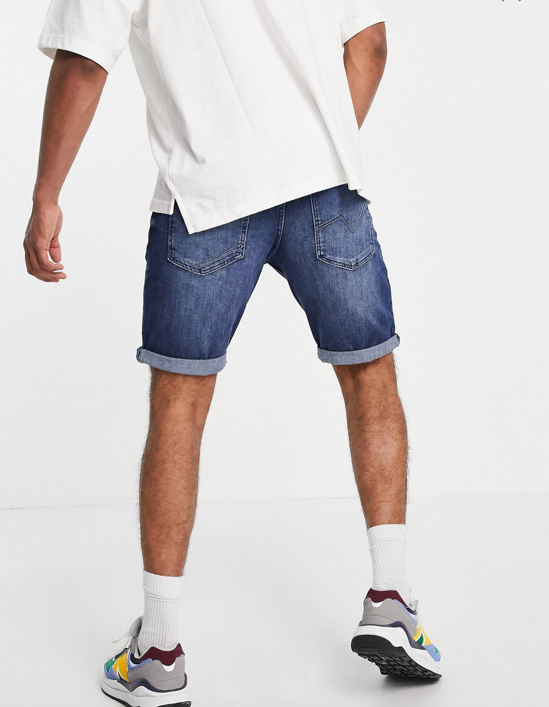 Tom Tailor regular fit denim shorts in mid wash blue
