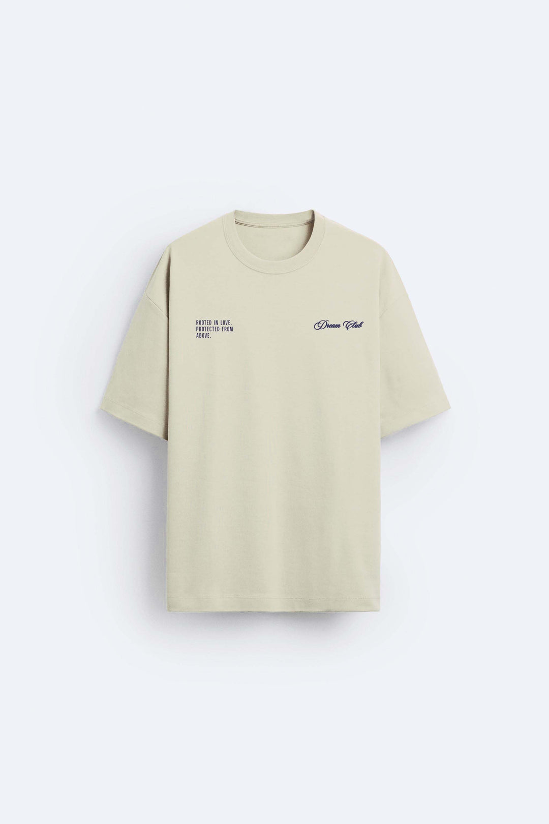Garm Island Graphic Text Print T-shirt in beige