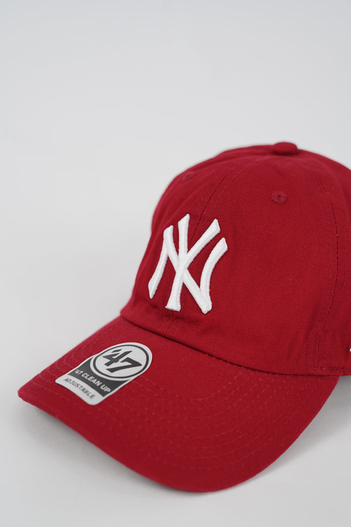NY Baseball Adjustable Cap in Red