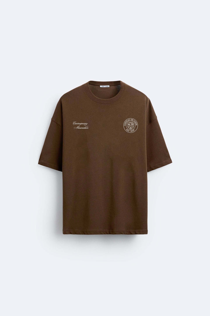Garm Island Minimalist T-shirt in brown