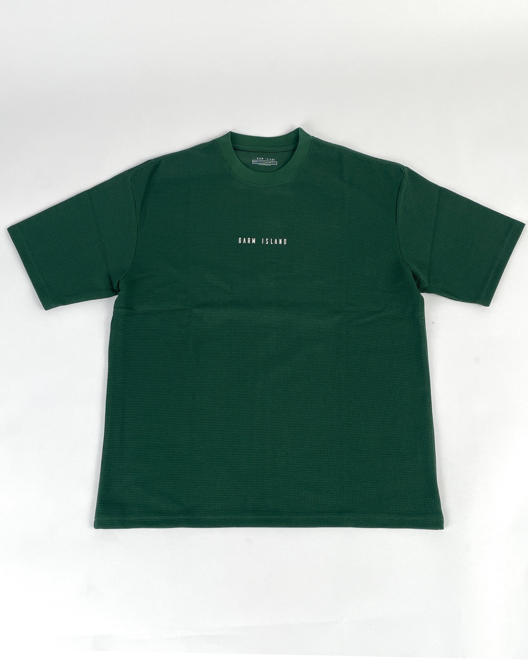 Garm Island Premium Oversized Waffle T-shirt in green