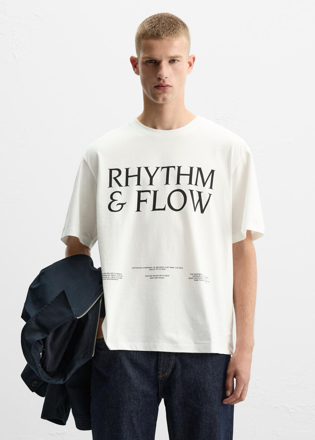 ZARA FADED T-SHIRT WITH SLOGAN