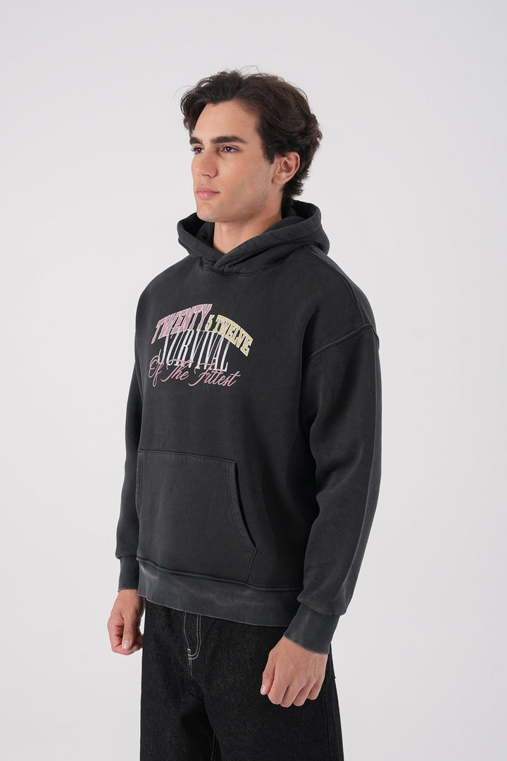 2512 Focus Fit Graphic Hoodie in Wash