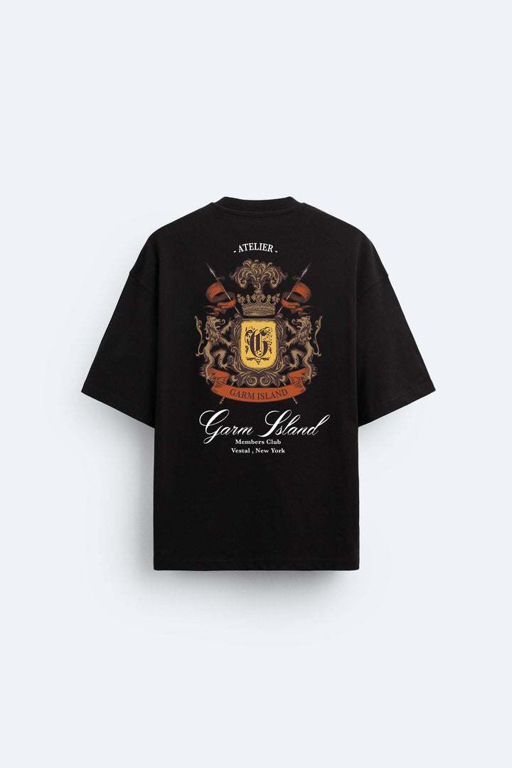 Garm Island Maison De Vetements Crest Premium T-shirt in Black