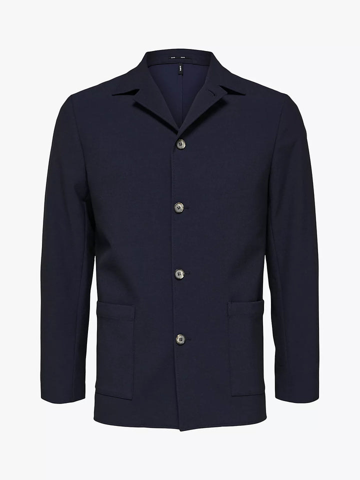 SELECTED HOMME Corby Seersucker Slim Blazer, Navy