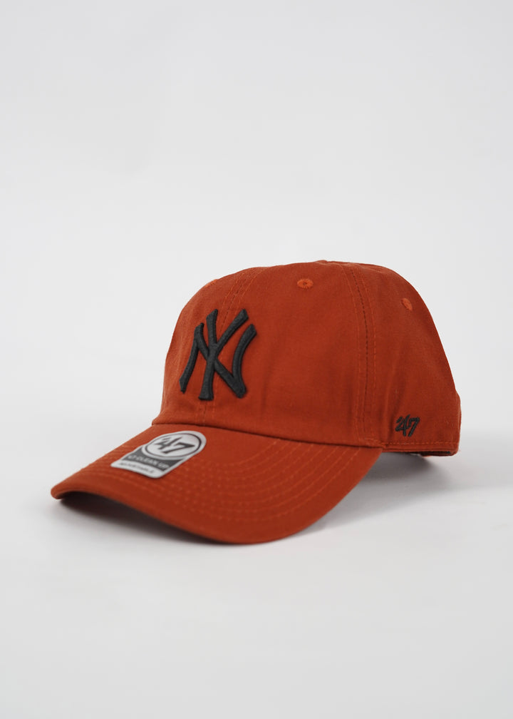 NY Baseball Adjustable Cap in Burnt Orange