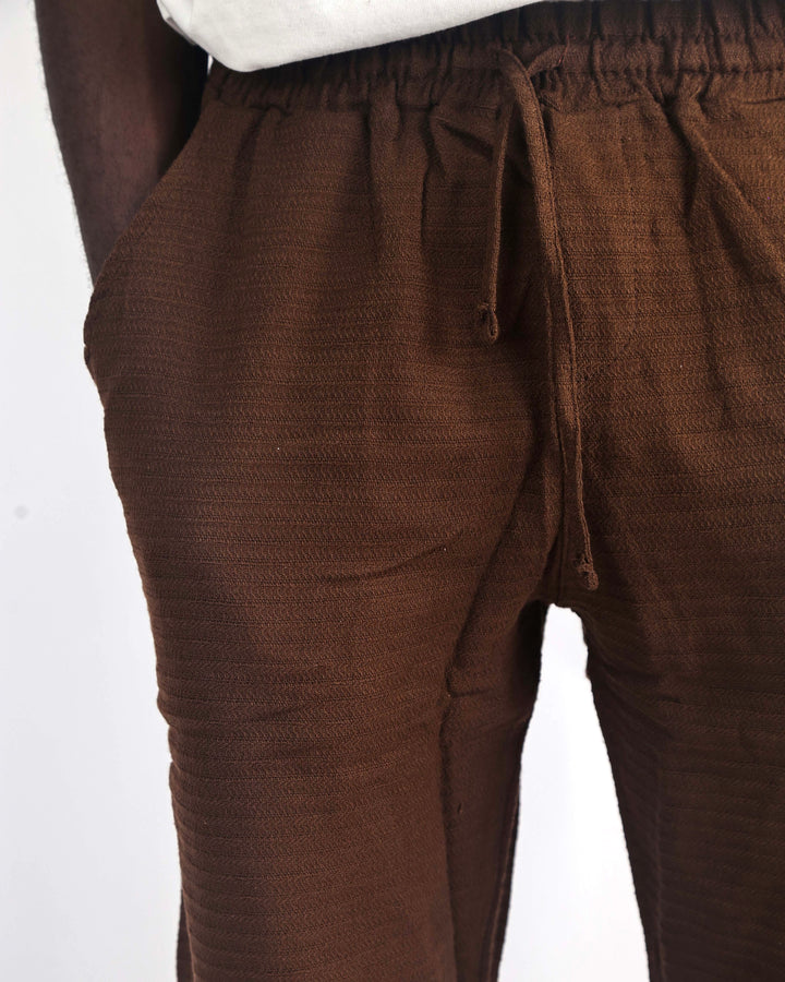 Willian waffle pant in brown