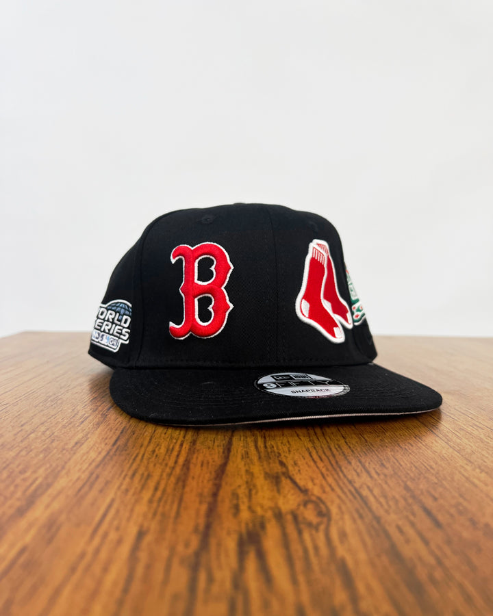 Boston Red Sox two patch 9fifty Adjustable Snapback in black