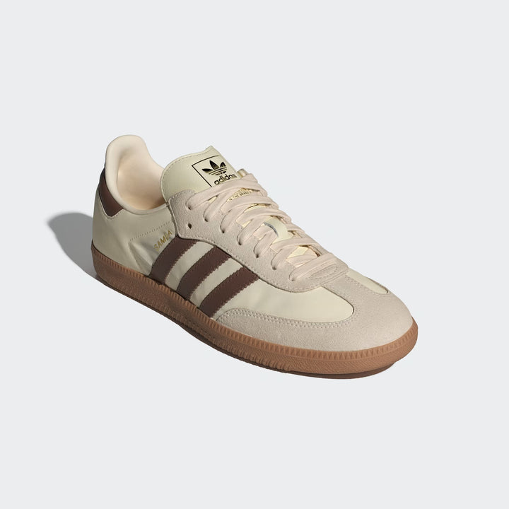 Adidas OG Ivory Collegiate Samba Trainers in Clay Strata