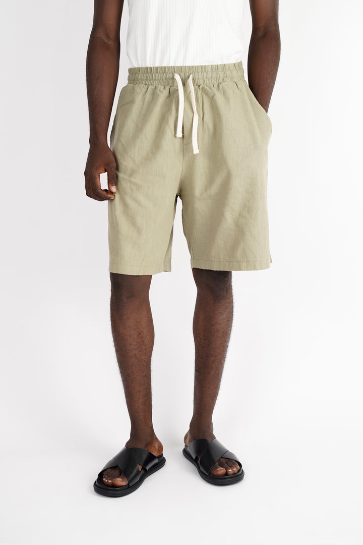 Vamos Linen Shorts in Khaki