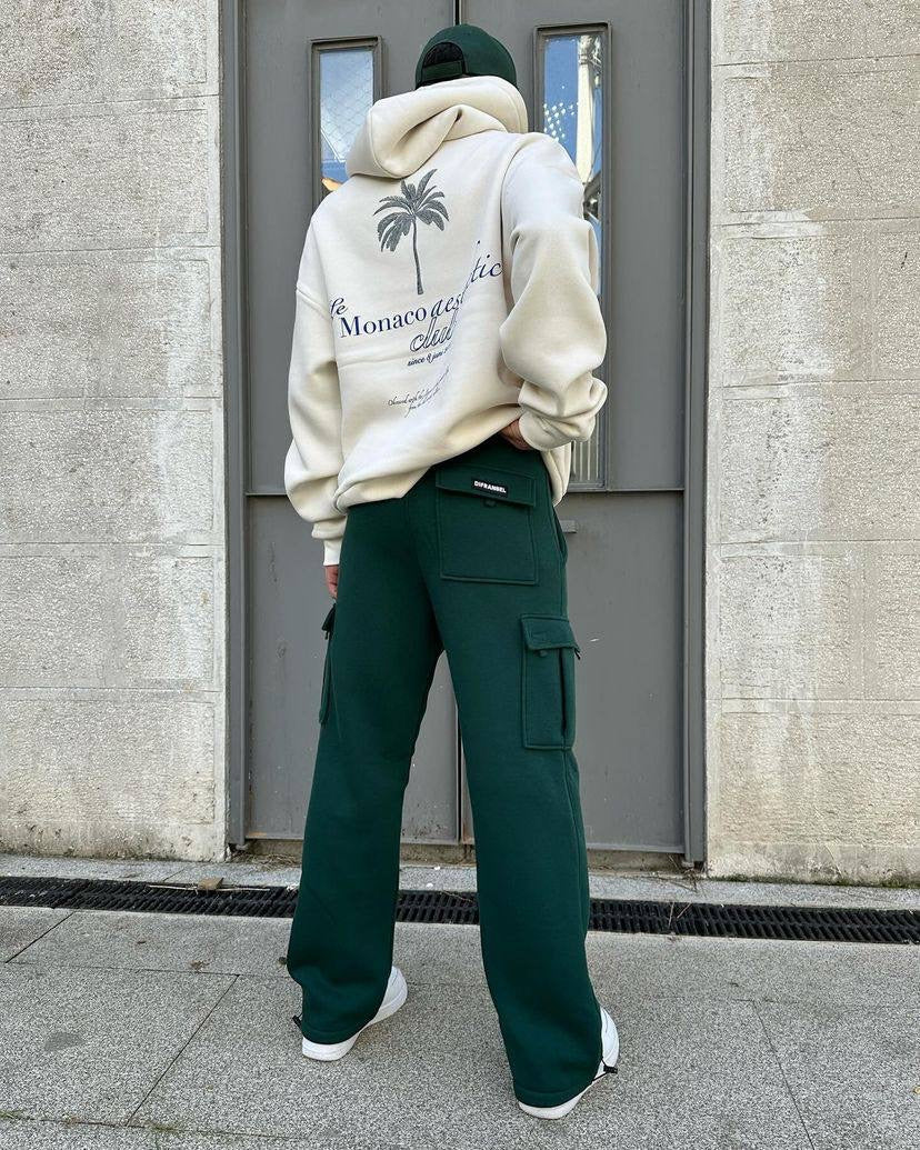 Difransel Cargo sweat pants in green