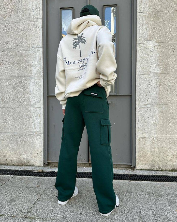Difransel Cargo sweat pants in green
