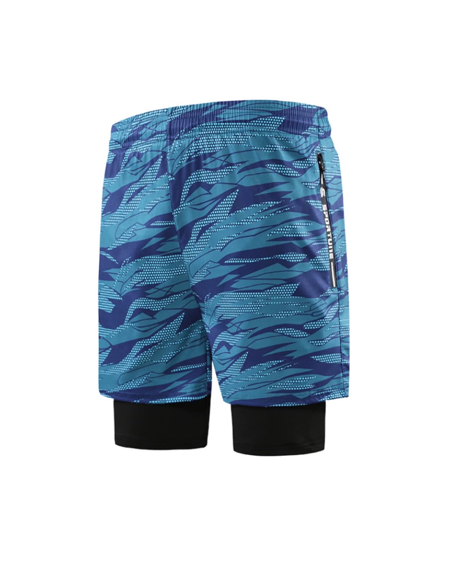 Sports double layered shorts in blue â Garmisland