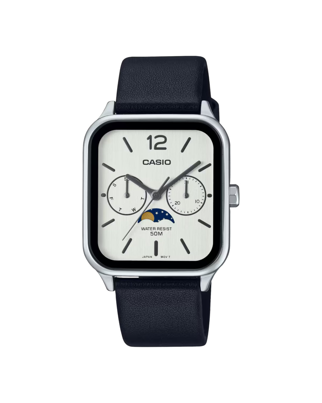 CASIO MTP-M305D-7AV IN LEATHER STRAP