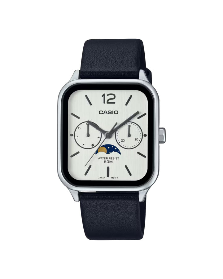 CASIO MTP-M305D-7AV IN LEATHER STRAP