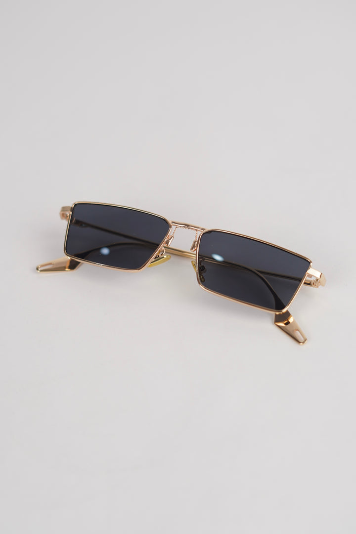 Black zombie Lens Slim Rectangular Aviator Sun glasses