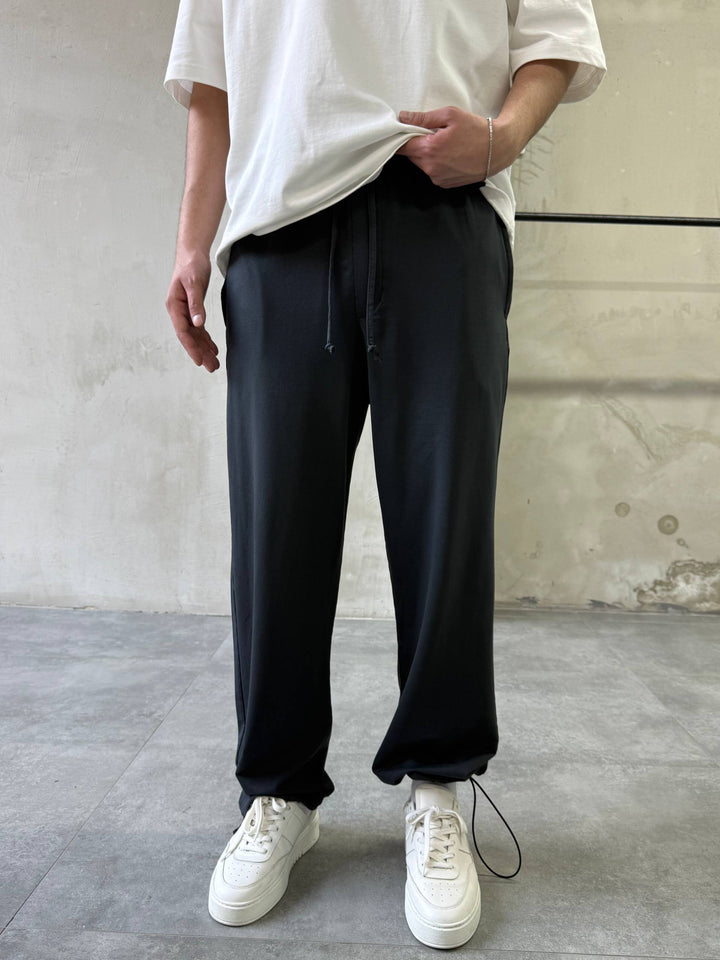 Difransel Cotton Sweatpants in Anthracite