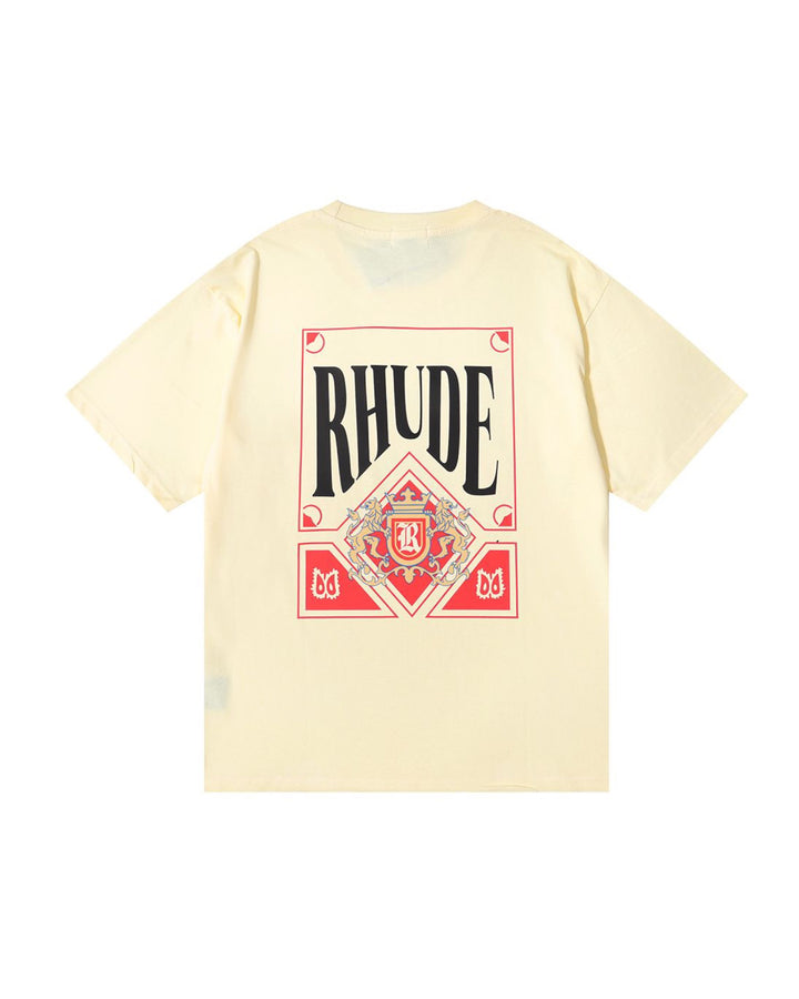 Rhude Card Backprint T-shirt in cream