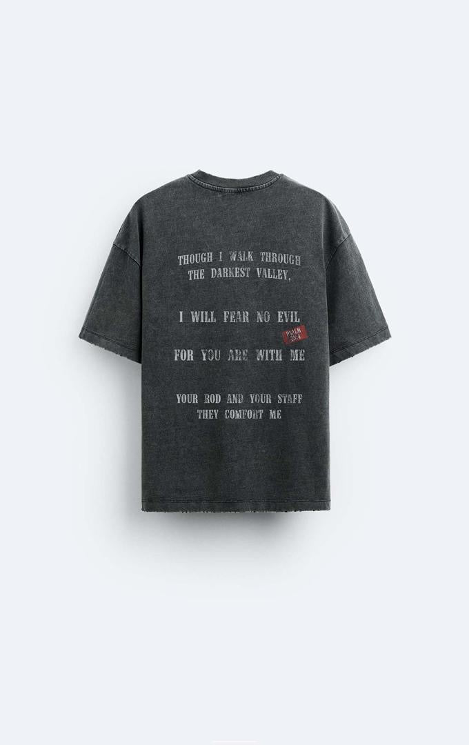 Garm Island Psalms 23 T-shirt in Acid Wash