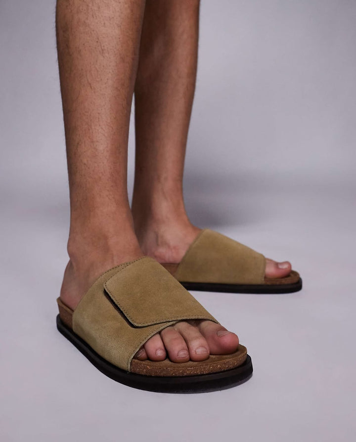 Ruizustock Cork Sandal Slippers in khaki