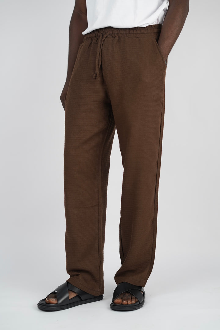Willian waffle pant in brown