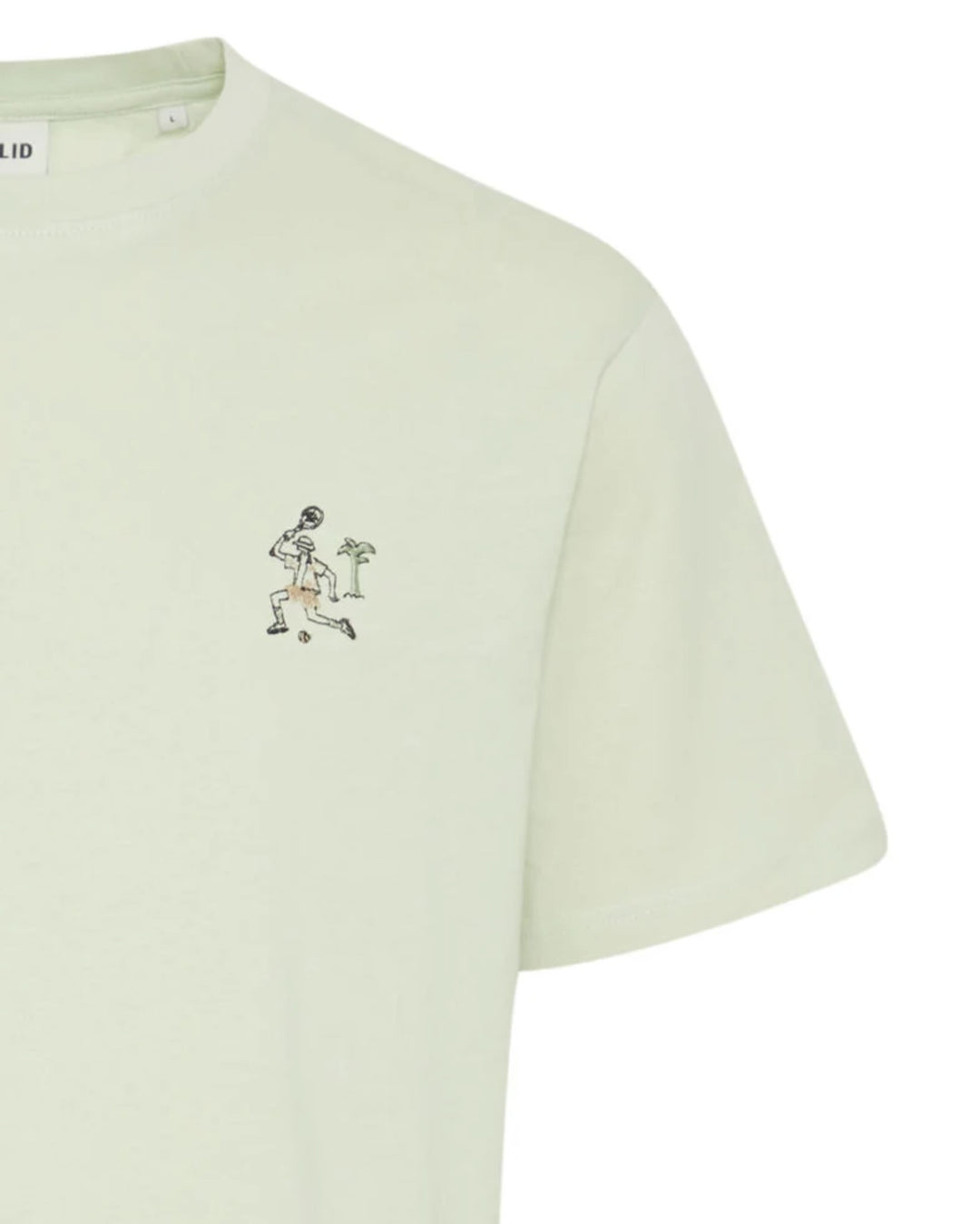 Solid embroidery T-shirt in mint