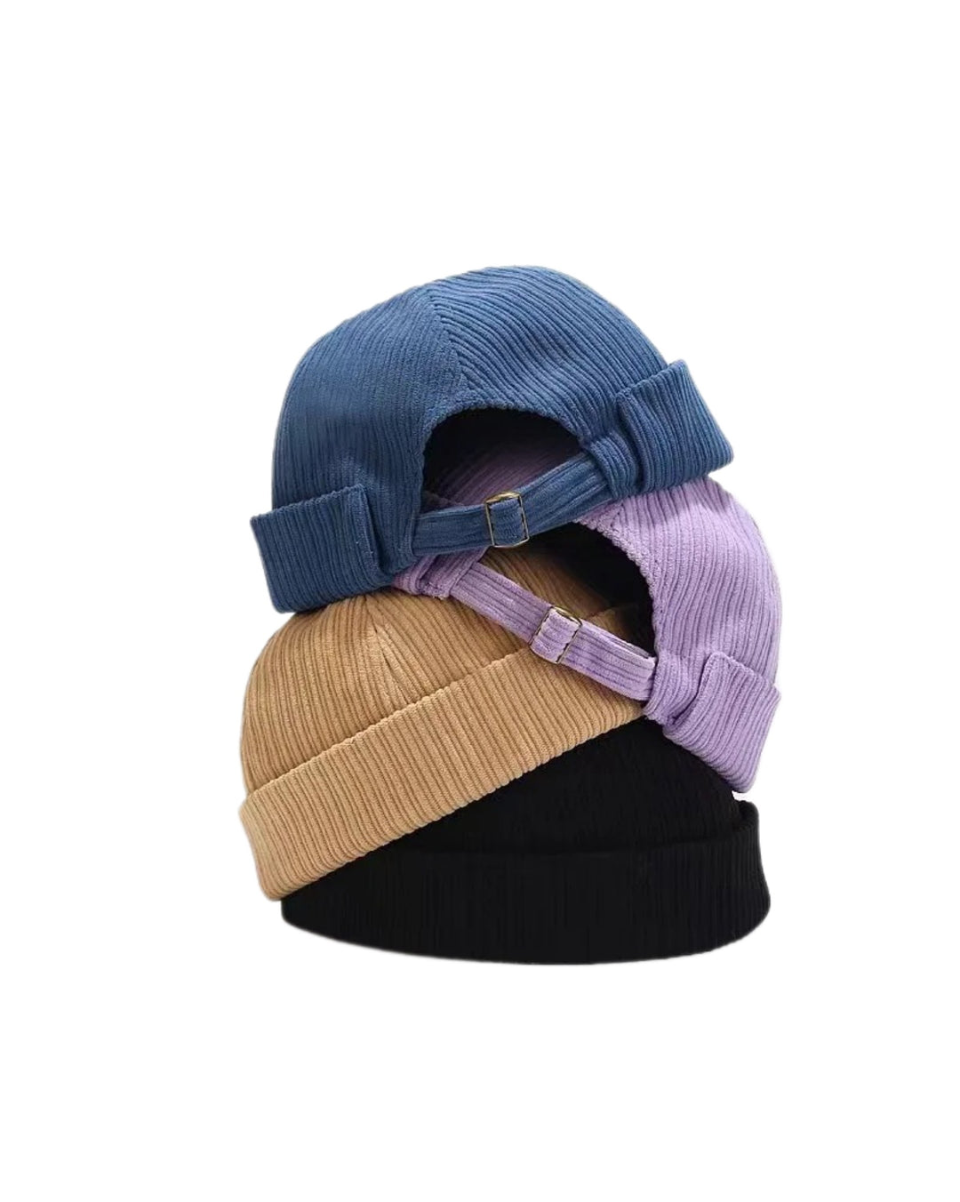Docker corduroy adjustable bucket hat in purple