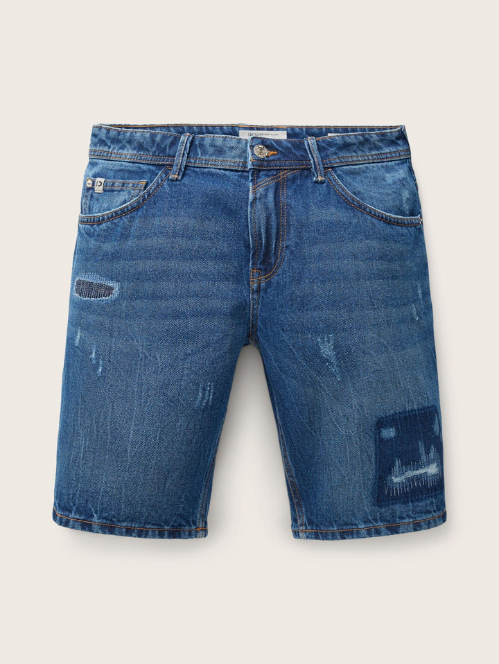 Tom Tailor Destroyed Denim Shorts with patch