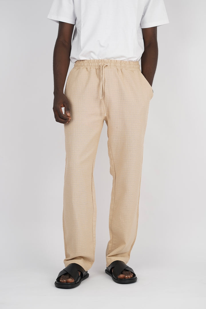 Willian waffle pant in beige