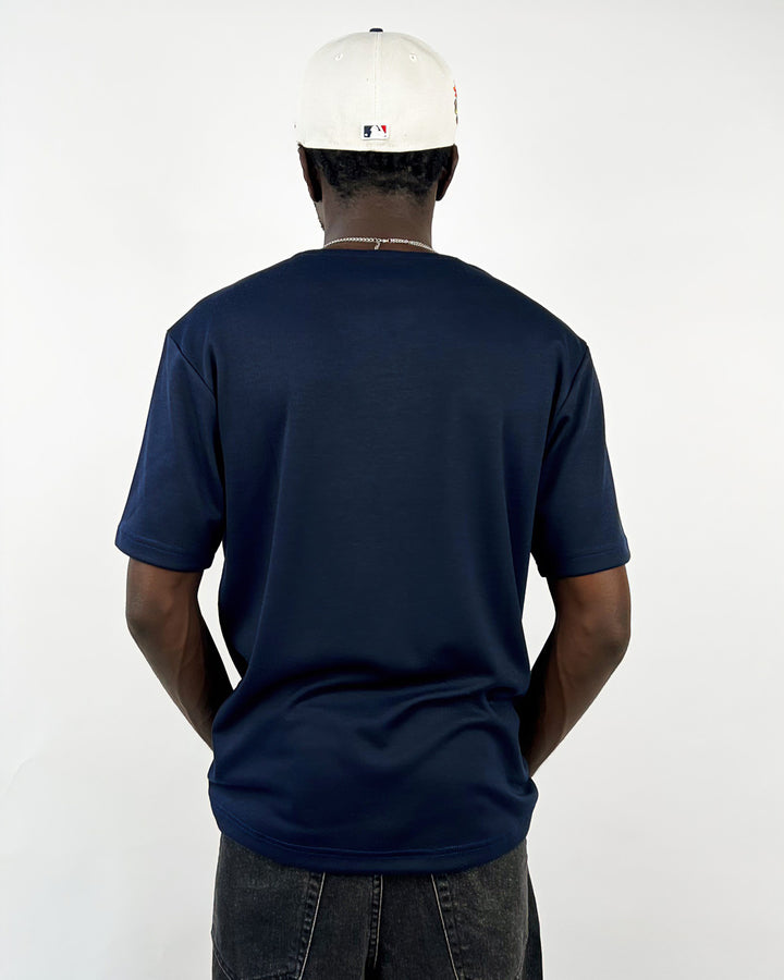 Garm Island Notch Neck T-shirt in blue