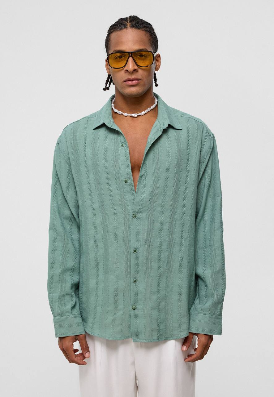 Essence of Life Cheesecloth Shirt in Sage