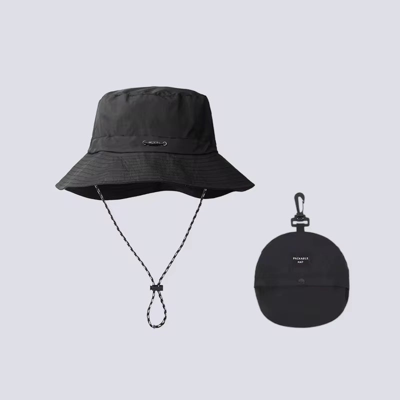 Multifunctional foldable bucket hat in black